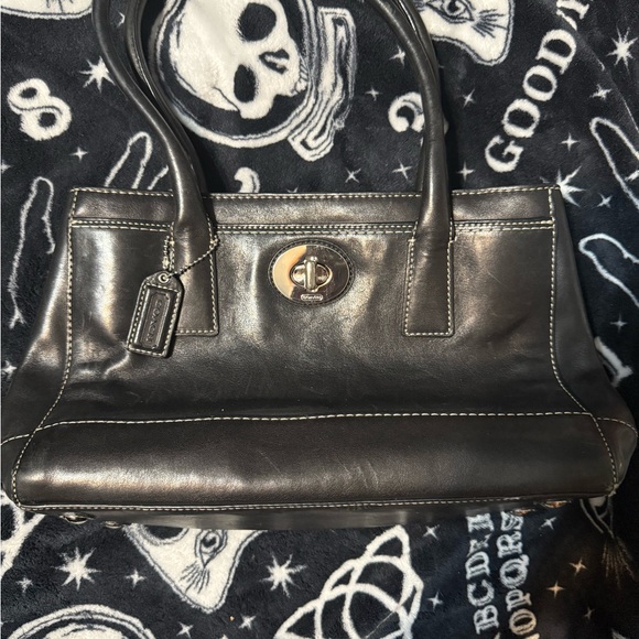 Coach Handbags - Black Coach Leather Handbag
